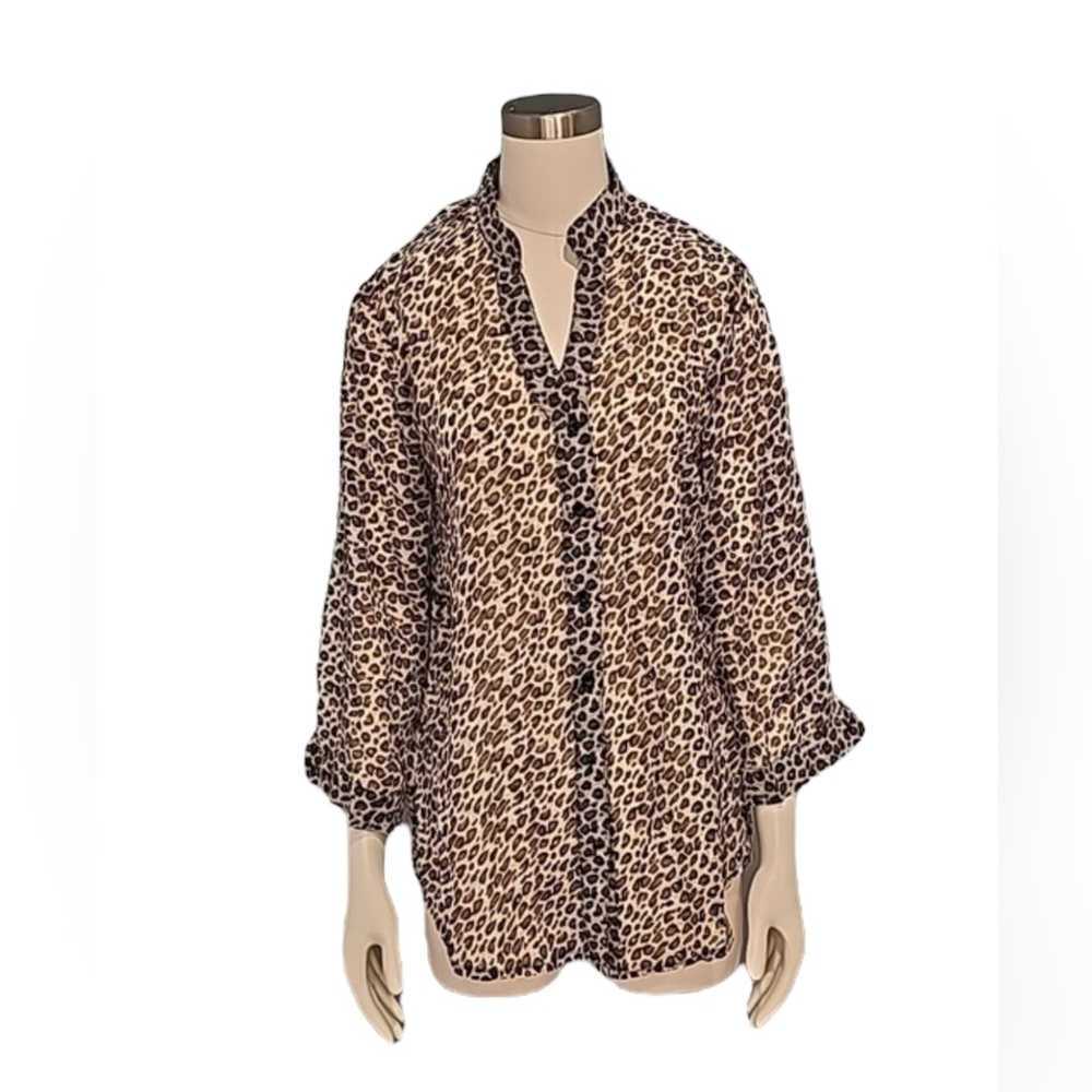 🌺 Lepard Print Blouse, Size M